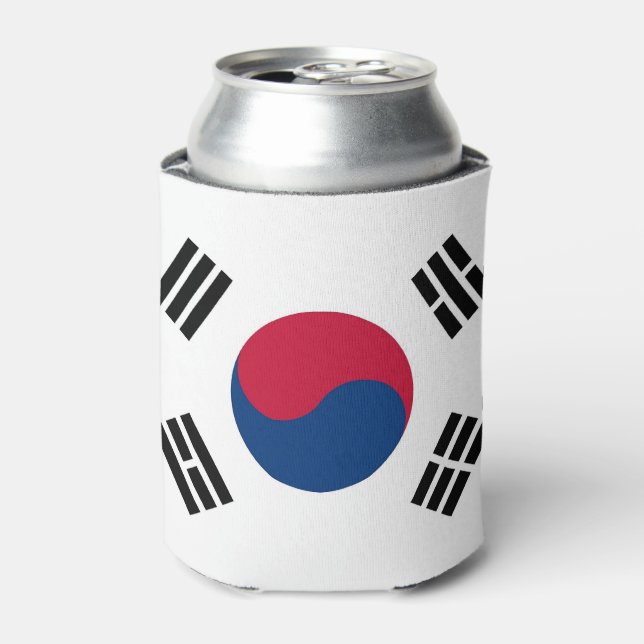 Can Cooler mit der Flagge Südkoreas Dosenkühler (Kanne Vorderseite)