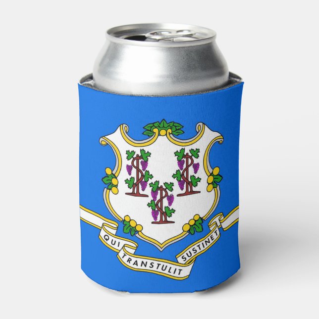 Can Cooler mit der Flagge von Connecticut Staat, U Dosenkühler (Kanne Vorderseite)