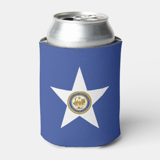 Can Cooler mit der Flagge von Houston City, USA Dosenkühler (Kanne Vorderseite)
