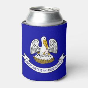 Can Cooler mit der Flagge von Louisiana Staat, USA Dosenkühler