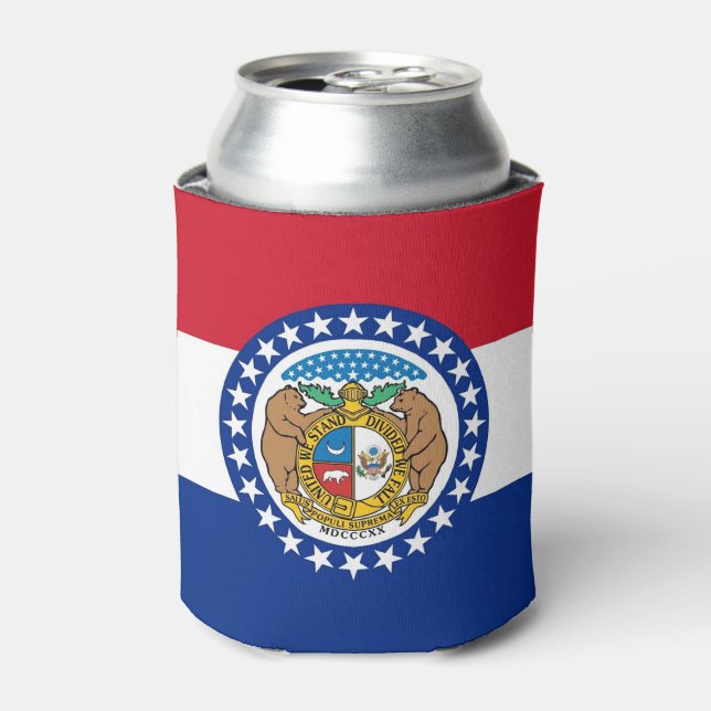 Can Cooler mit der Flagge von Missouri Staat, USA. Dosenkühler (Kanne Vorderseite)
