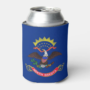 Can Cooler mit der Flagge von Nord Dakota, USA. Dosenkühler