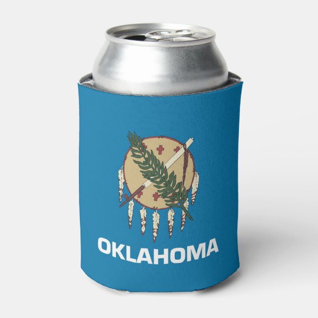 Can Cooler mit der Flagge von Oklahoma, USA. Dosenkühler (Kanne Vorderseite)