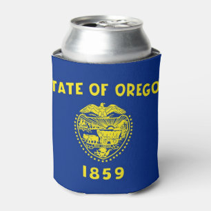 Can Cooler mit der Flagge von Oregon, USA. Dosenkühler