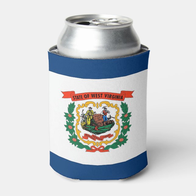 Can Cooler mit der Flagge von West Virginia Staat, Dosenkühler (Kanne Vorderseite)