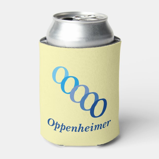 Can Cooler - Name mit Initialen (Blues) Dosenkühler (Kanne Vorderseite)