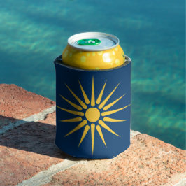 Can Cooler with flag of Macedonia, Greece Dosenkühler