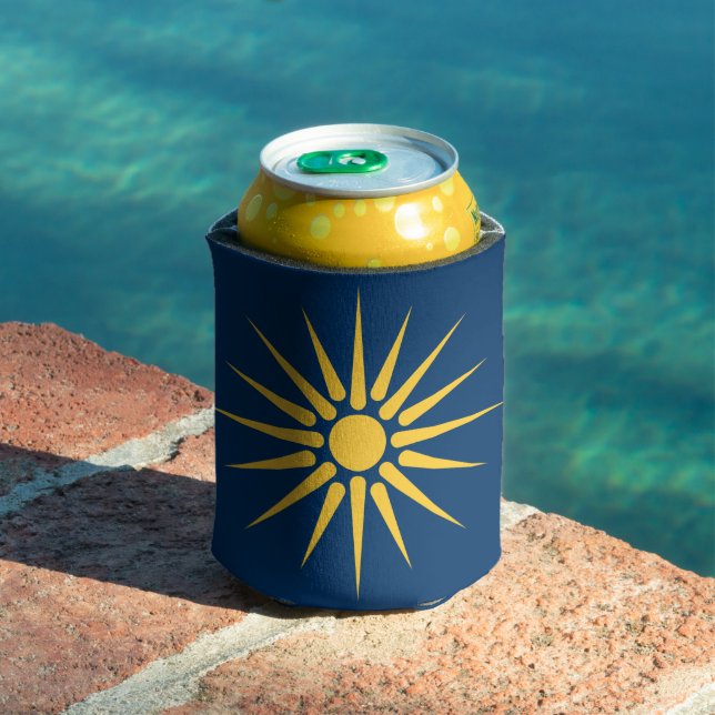 Can Cooler with flag of Macedonia, Greece Dosenkühler (In Situ Pool)