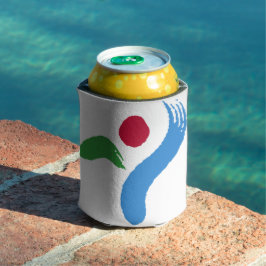 Can Cooler with flag of Seoul, South Korea Dosenkühler