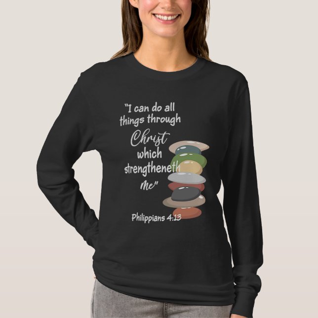 Can Do All Things Religious Bible YM Verse YW Them T-Shirt (Vorderseite)