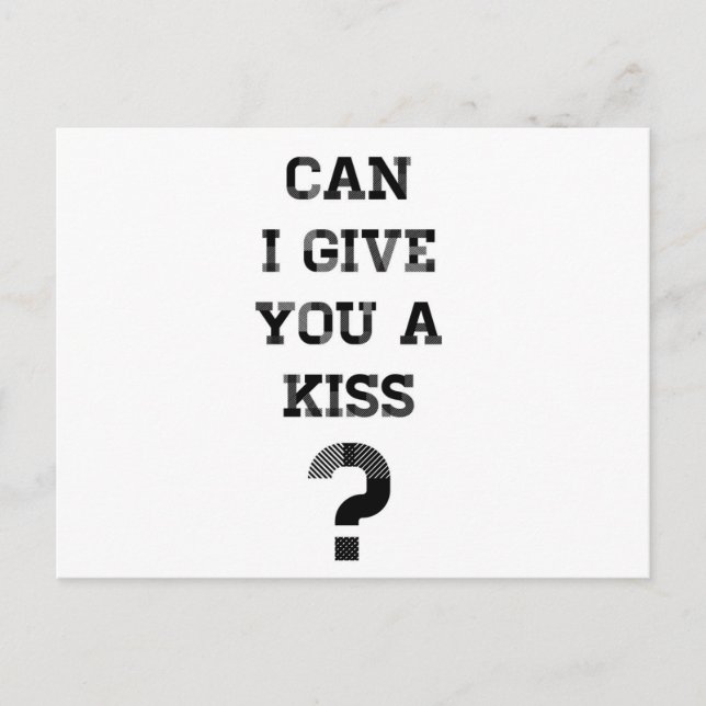 Can I Give You A Kiss? Postkarte (Vorderseite)