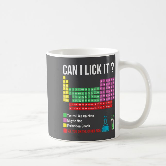 Can I Lick It Periodic Table Chart Science Teacher Kaffeetasse (Rechts)