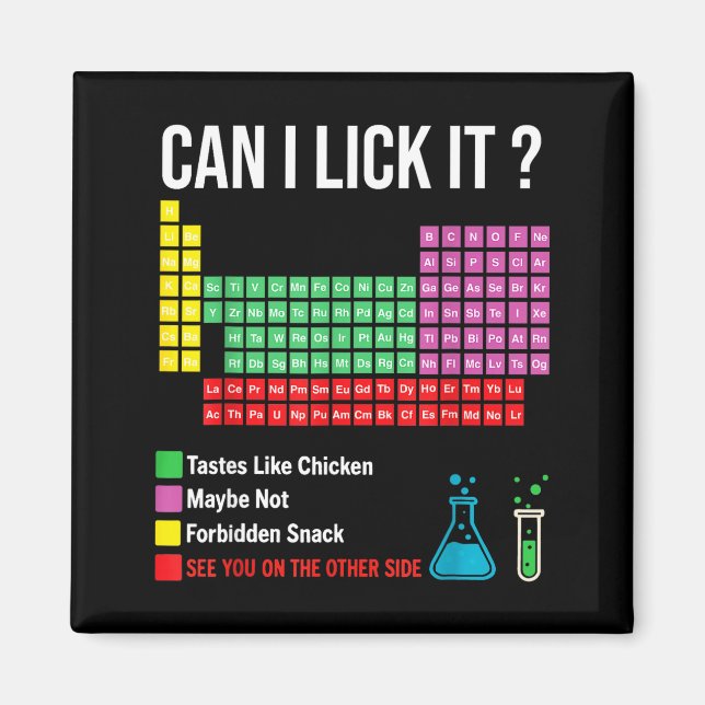 Can I Lick It Periodic Table Chart Science Teacher Magnet (Vorne)