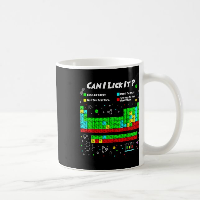Can I Lick It Periodic Table Funny Science Teacher Kaffeetasse (Rechts)