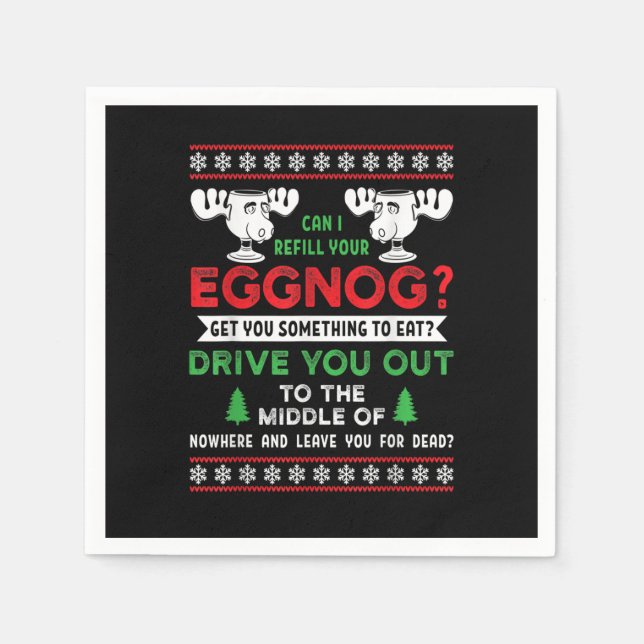 Can I Refill Your Eggnog - Family Christmas Vacati Serviette (Vorderseite)