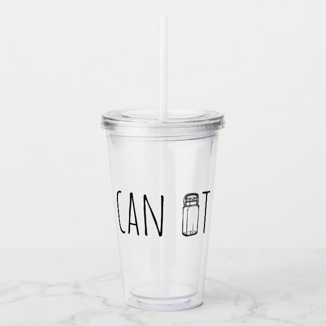 Can It Vintage Glass Jar Canning Season Acryltrinkbecher (Vorderseite)