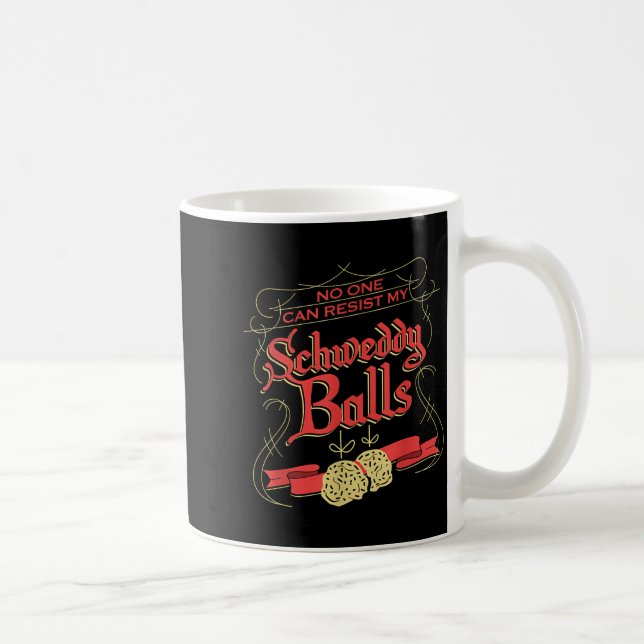 Can Resist My Schweddy Ball Candy Ugly Xmas Appare Kaffeetasse (Rechts)