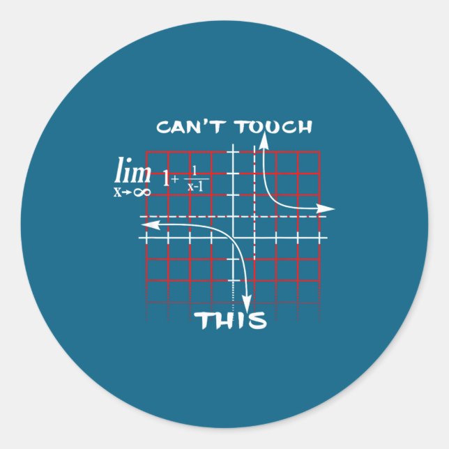 Can T Touch This Equation Math Funny Gift  Runder Aufkleber (Vorderseite)