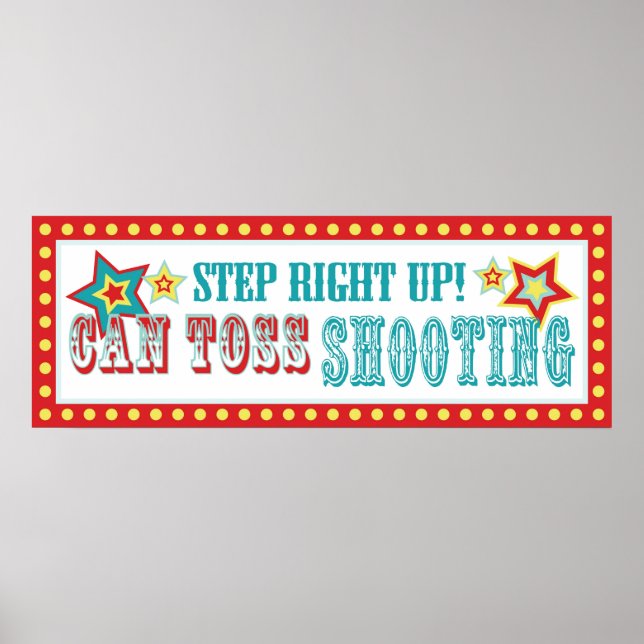 Can Tooth Sign Carnival Circus Geburtstag BL Poster (Vorne)