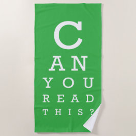 Can you read this? strandtuch