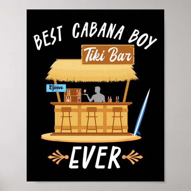 Cana Boy Tiki R Strand Limbo Surfen Rtender Server Poster (Vorne)