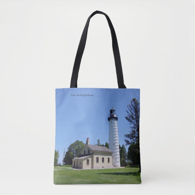 Cana Island Leuchtturm Allover-Tasche (Vorderseite)