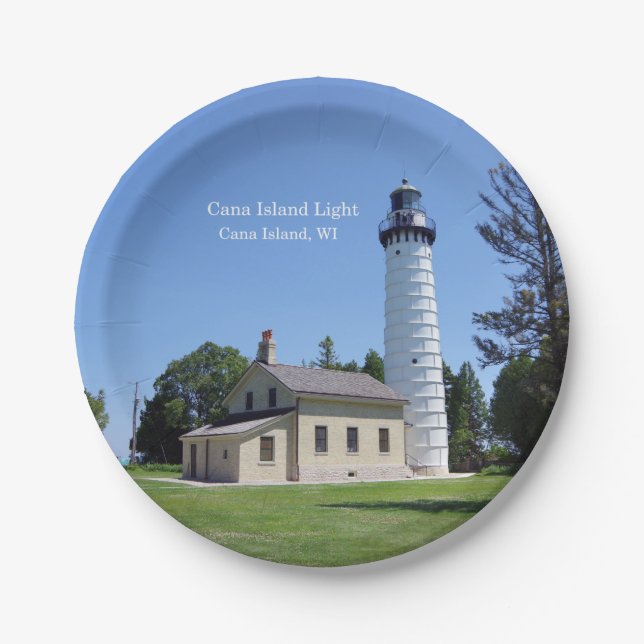 Cana Island Light Paper Platte Pappteller (Vorderseite)