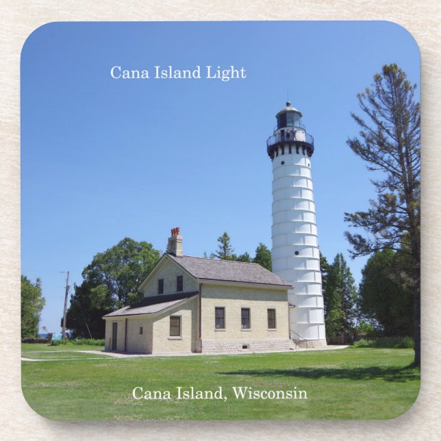 Cana Island Light Set von 6 Untersetzer aus Kunsts (Vorderseite)