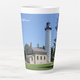 Cana Island Lighthouse Latte Tasse