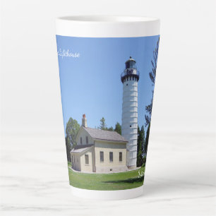 Cana Island Lighthouse Latte Tasse