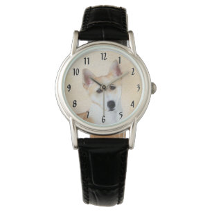 Canaan Dog Malerei - Niedliche Original Hunde Kuns Armbanduhr
