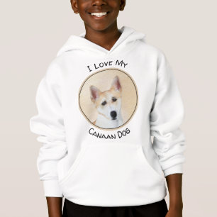 Canaan Dog Malerei - Niedliche Original Hunde Kuns Hoodie