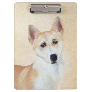 Canaan Dog Malerei - Niedliche Original Hunde Kuns Klemmbrett
