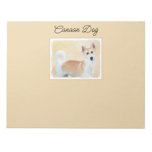 Canaan Dog Malerei - Niedliche Original Hunde Kuns Notizblock