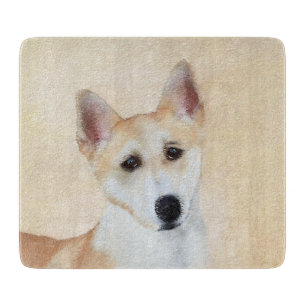 Canaan Dog Malerei - Niedliche Original Hunde Kuns Schneidebrett