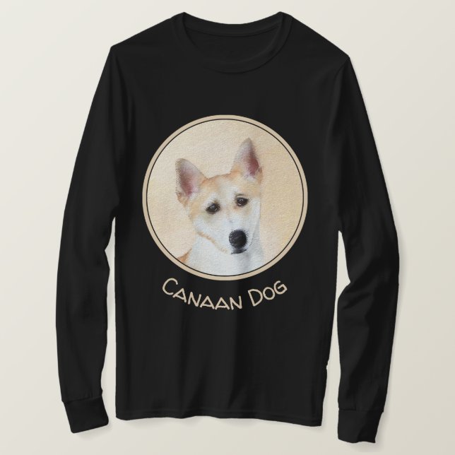 Canaan Dog Malerei - Niedliche Original Hunde Kuns T-Shirt (Design vorne)