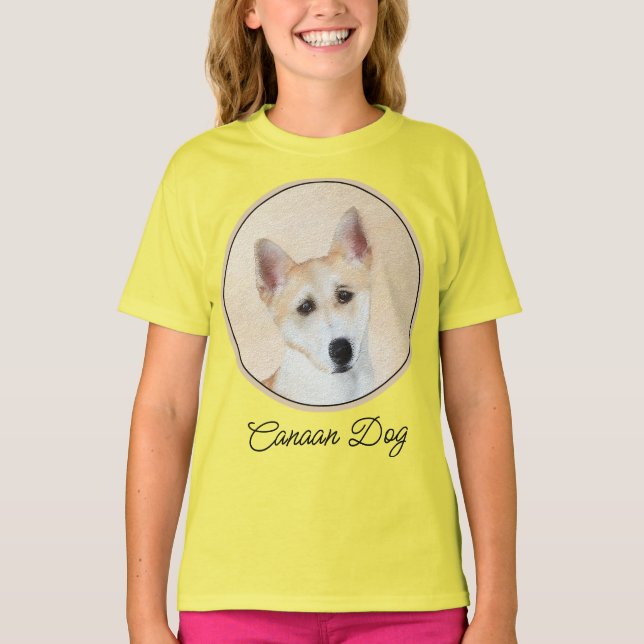 Canaan Dog Painting - Cute Original Dog Art T-Shir T-Shirt (Vorderseite)