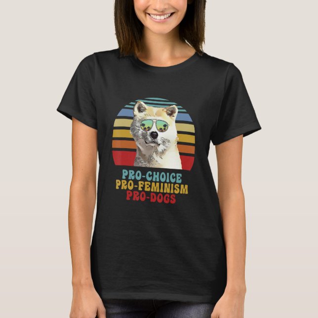Canaan Dog Pro Choice Pro Feminism Pro Hunde T-Shirt (Vorderseite)