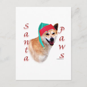 Canaan Dog Santa Paws Feiertagspostkarte