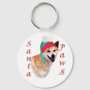 Canaan Dog Santa Paws Schlüsselanhänger