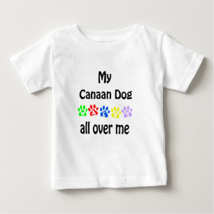 Canaan Dog Walks Design Baby T-shirt