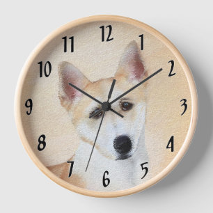 Canaan-Hund-Malerei - Süße originelle Hundekunst Uhr