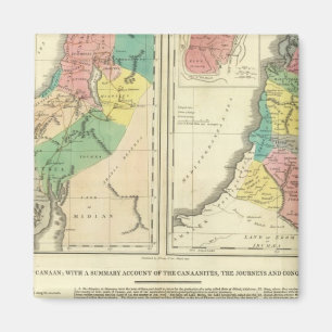 Canaan - Israel Atlas Karte Magnet