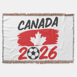 Canada 2026 Soccer Fan Design with Maple Leaf Decke