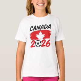 Canada 2026 Soccer Fan Design with Maple Leaf T-Shirt
