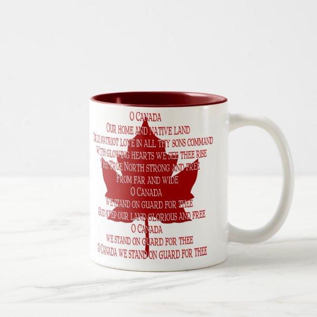 Canada Anthem Cup Souvenir Coffee Cup Canada Mug Zweifarbige Tasse (Rechts)