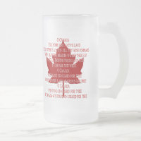 Canada Anthem Glass Souvenir Beer Tasse Canada Gif