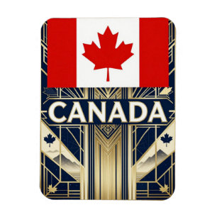 🍁 CANADA Art Deco Kulturreise Magnet