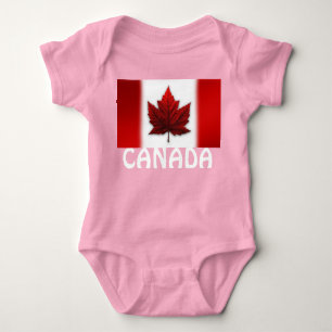 Canada Baby Bodysuit Canada Flag Souvenir One-piec Baby Strampler