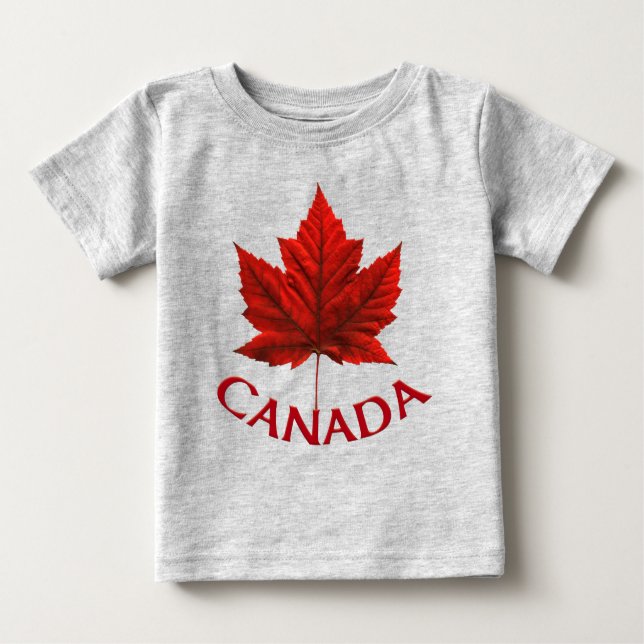 Canada Baby T - Shirt Red Maple Leaf Baby Shirt (Vorderseite)